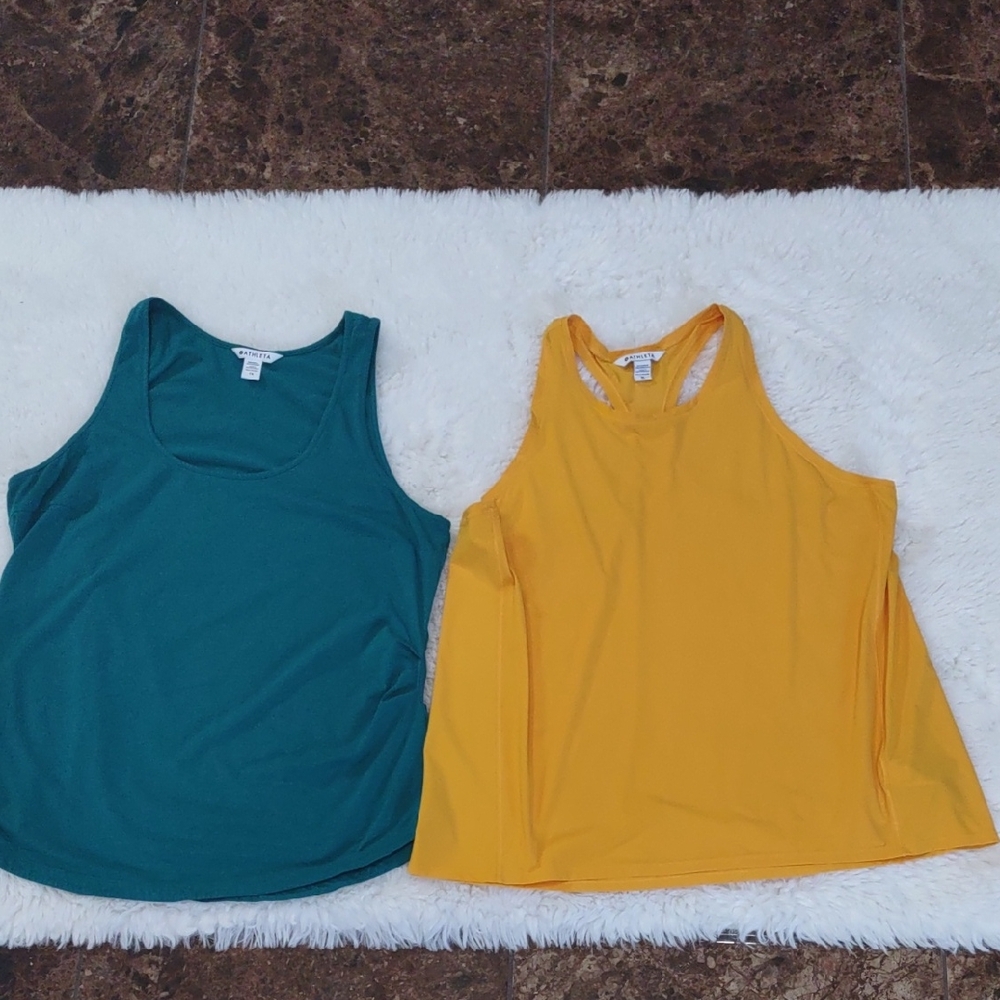 ATHLETA (2-Pack)Teal and Yellow Tank Tops - Picture 3 of 17